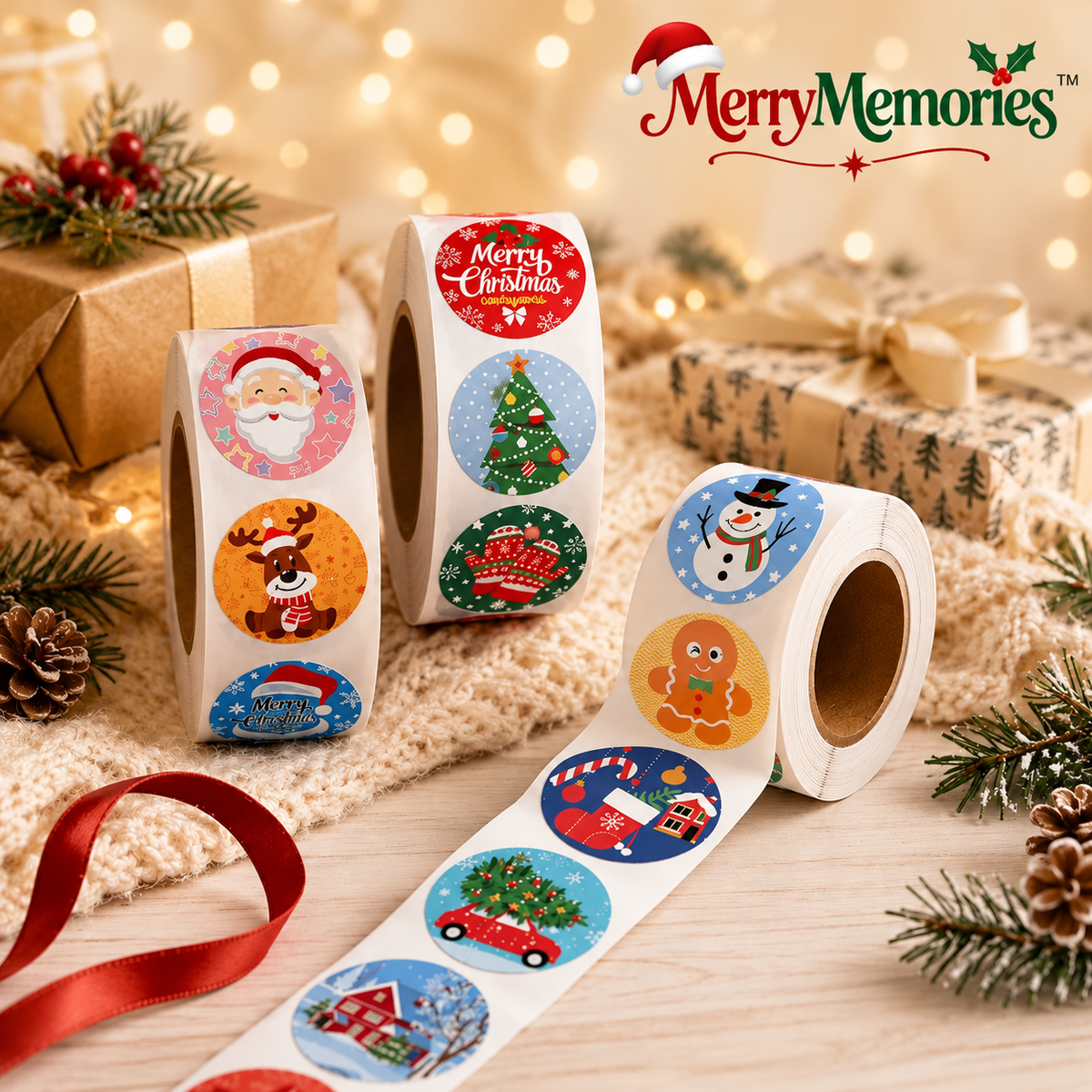 200 Christmas Stickers For Your Book