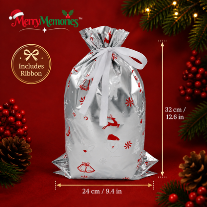 Christmas Gift Bag + Ribbon